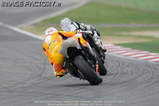 2009-09-26 Imola 0276 Rivazza - Superstock 1000 - Free Practice - Rene Mahr - Suzuki GSX-R 1000 K9